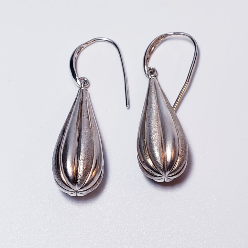 Fluted Hot Air Balloon /Carnival Style Dangle Earrings